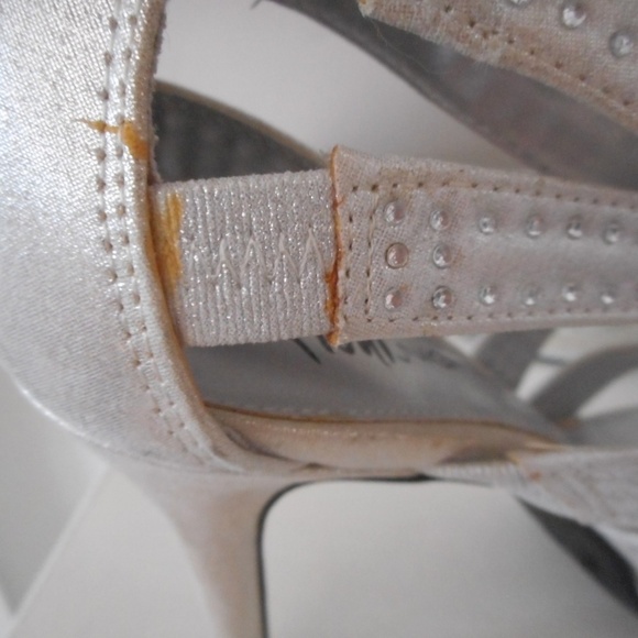 Rhinestone Sz 6 M 4" heel strappy stiletto pump - Picture 6 of 8